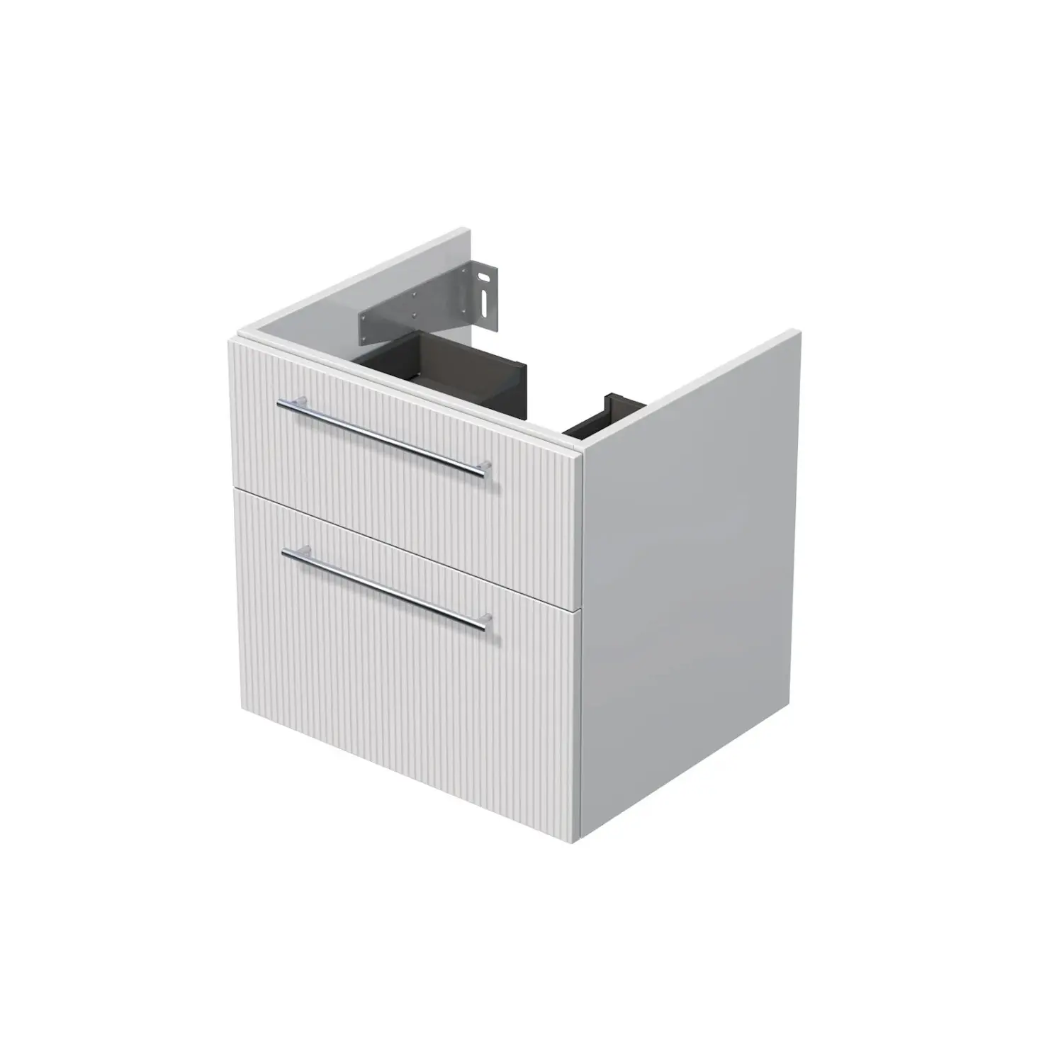 INTEDOOR Koupel.skříň pod desku BEE, úchyt chrom, 2zás., š. 60 cm, bílá 3D pruhy