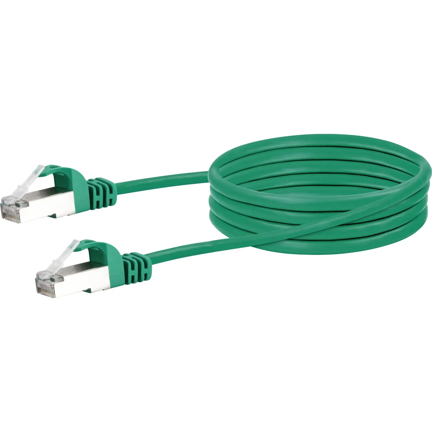 Schwaiger Síťový kabel CAT 6 (S/FTP), zelený, 0,5 m