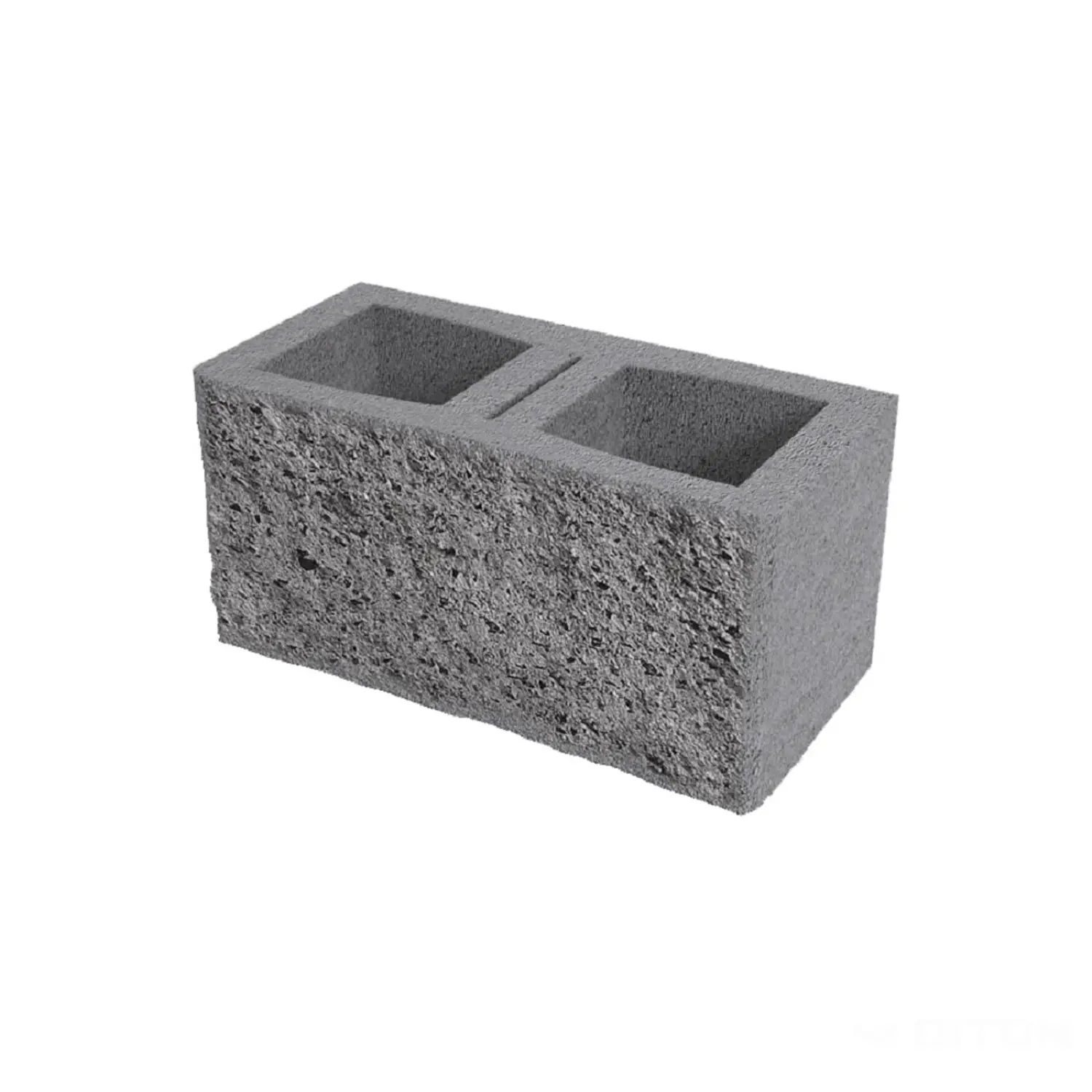 DITON Plotová tvárnice s fazetou A jednostranná přírodní 38,5 x 19 x 19 cm