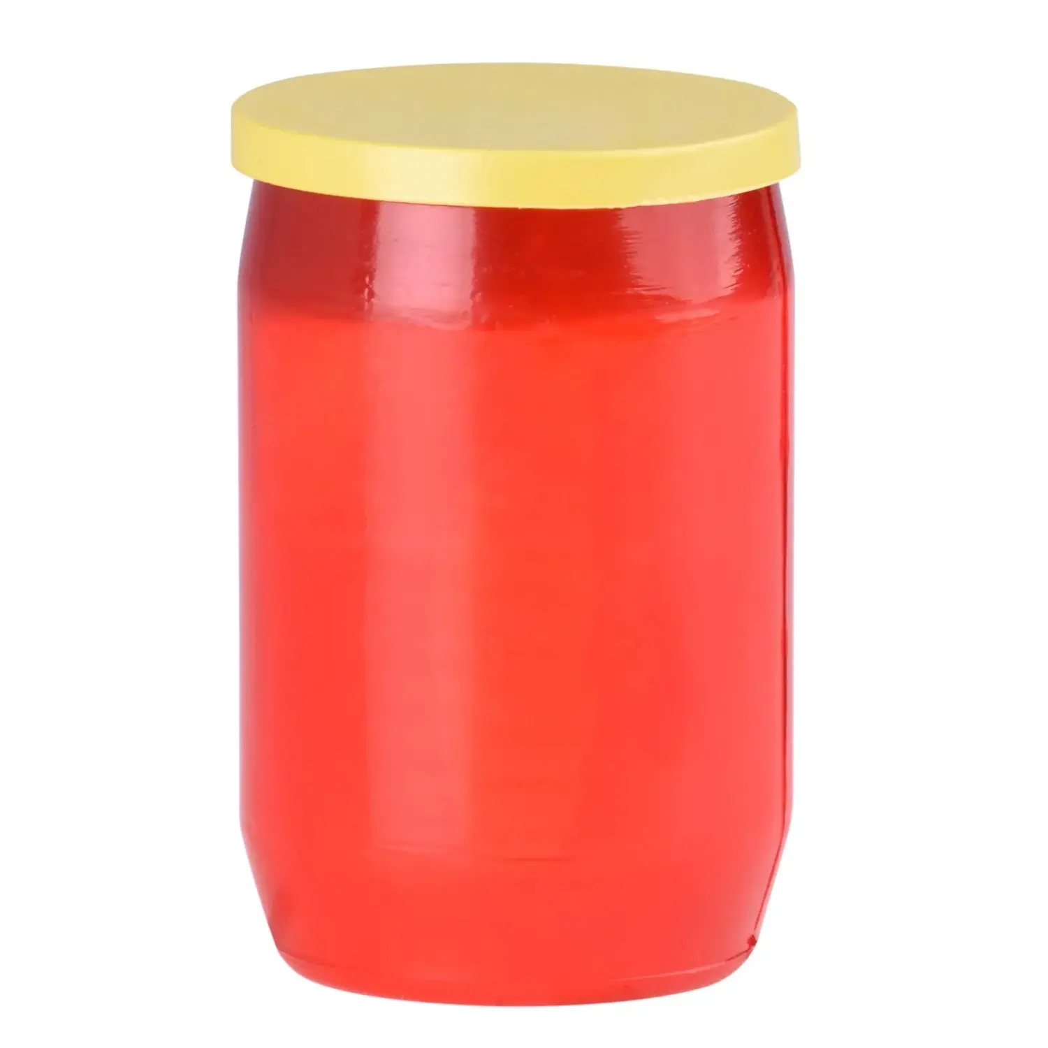Olejová svíčka 100g 29h. červená s víčkem
