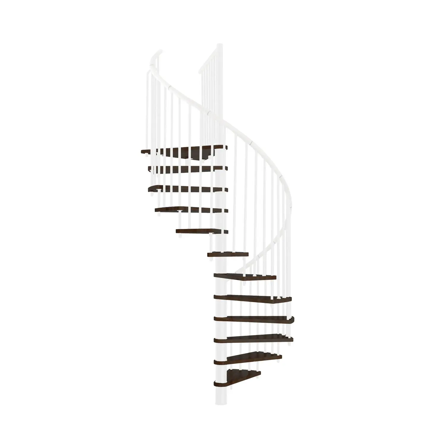 Minka STAIRS Kombinované točité schodiště Spiral Effect ořech/bílá pr. 140 cm