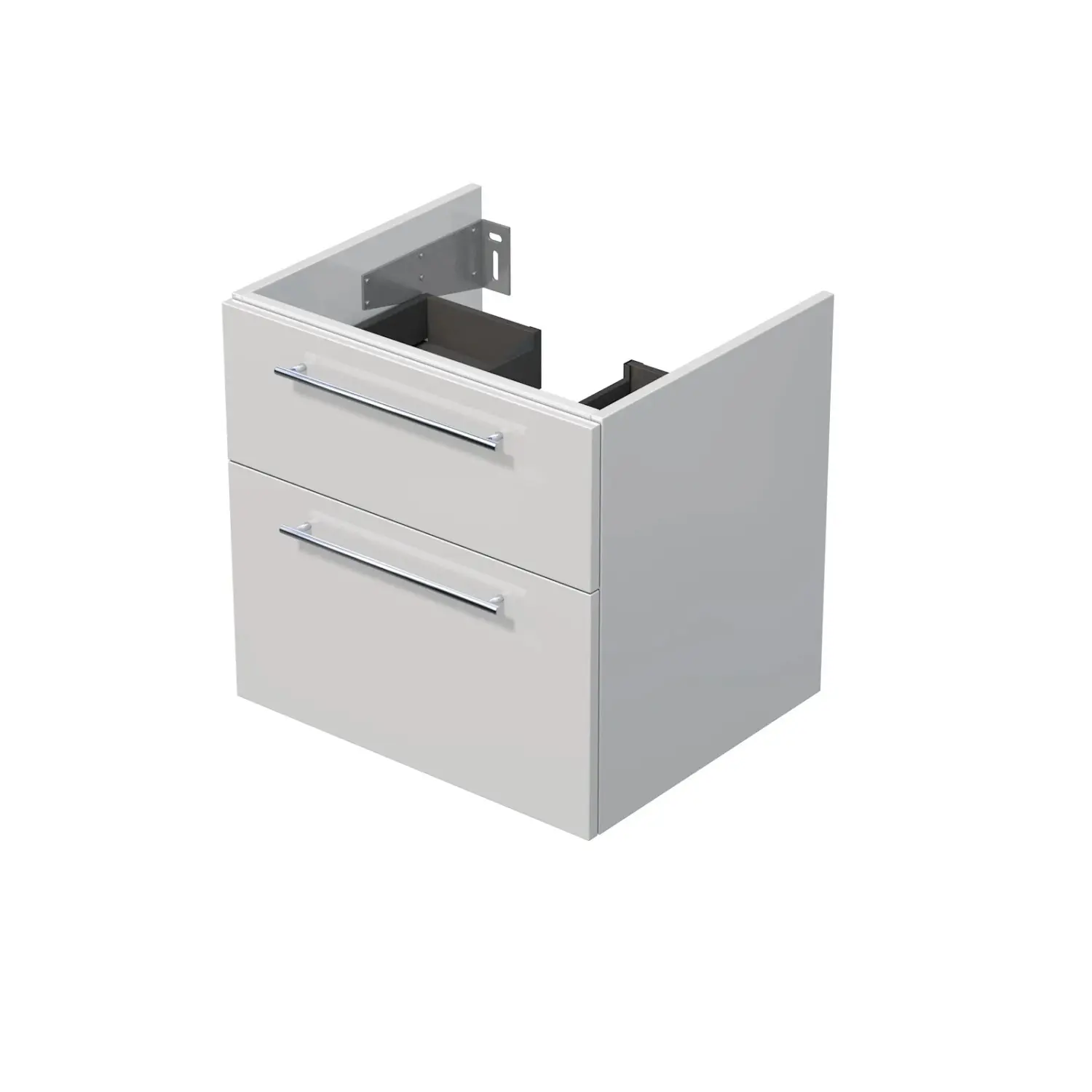 INTEDOOR Koupel.skříň pod desku BEE, úchyt chrom, 2zás., š. 60 cm, bílá lesk