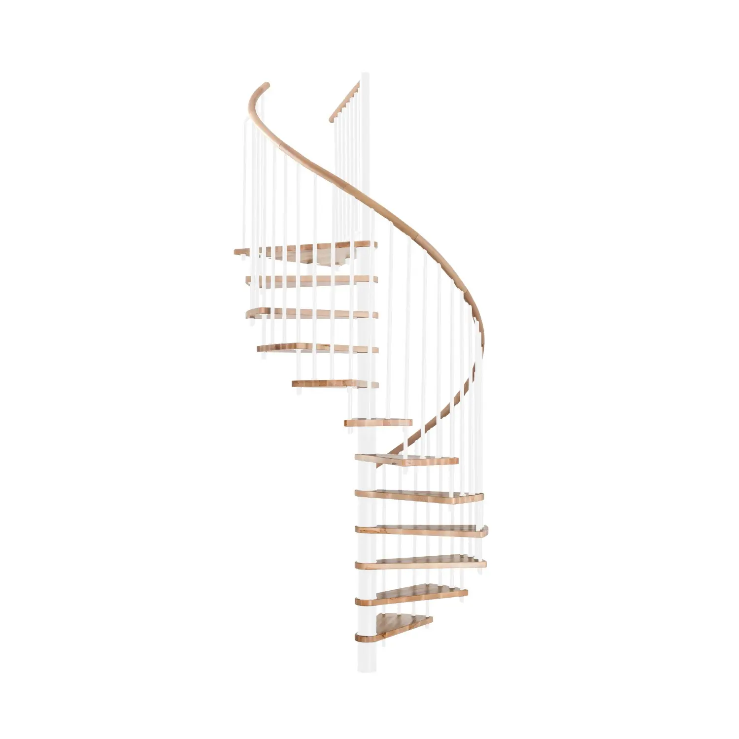 Minka STAIRS Kombinované točité schodiště Spiral Wood buk/bílá pr. 120 cm