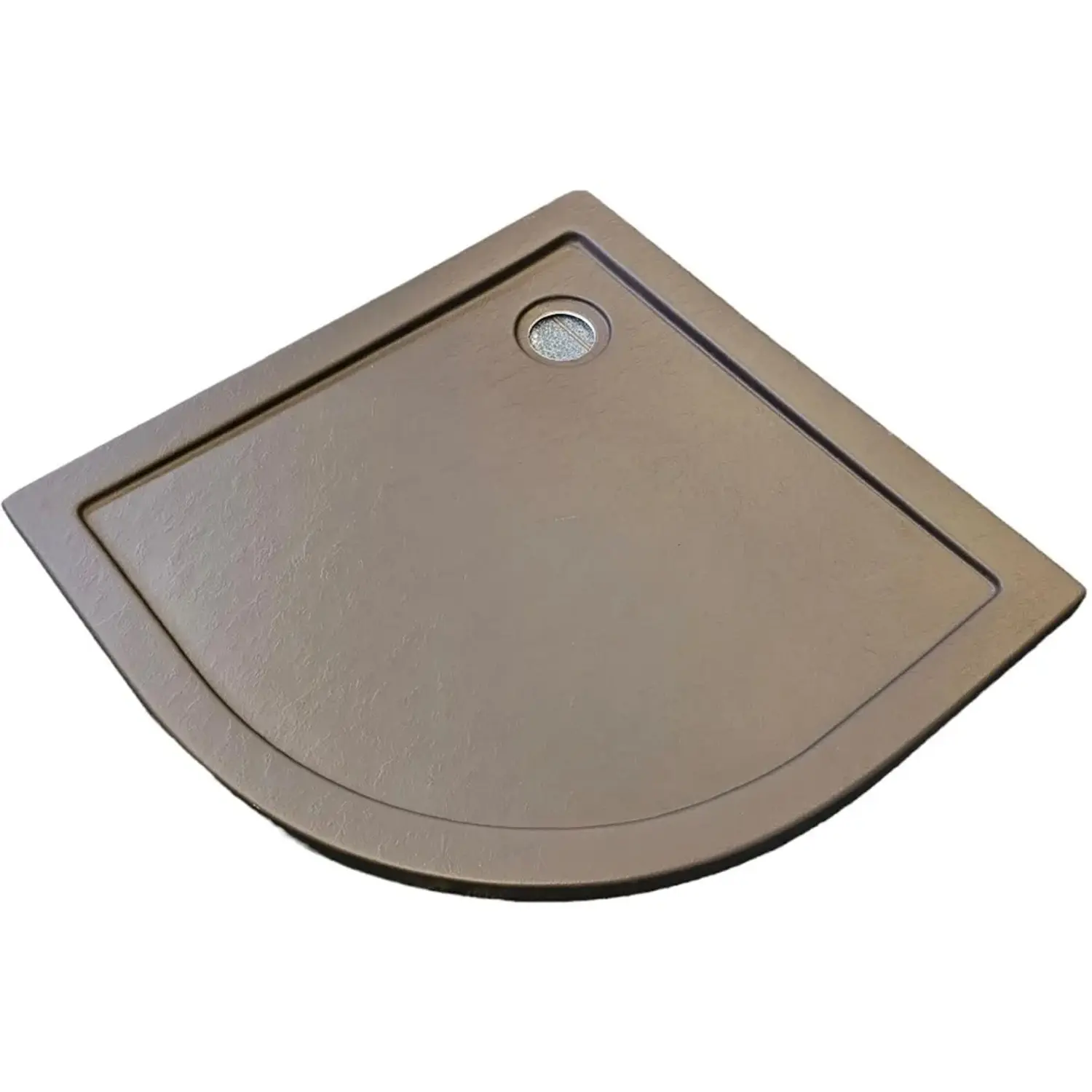 SANOTECHNIK Kulatá sprchová vanička s kamenným efektem šedá 90 x 90 x 4 cm
