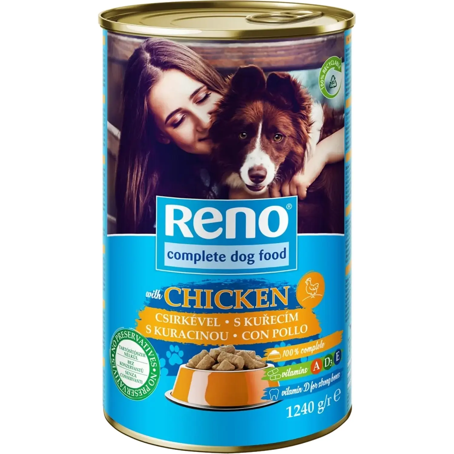 RENO Dog kuřecí, kousky 1240 g