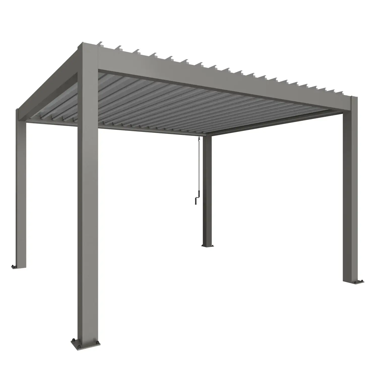 Biohort Pergola 4 x 3,5 křemenově šedá/stříbrná 404,5 x 367,5 cm