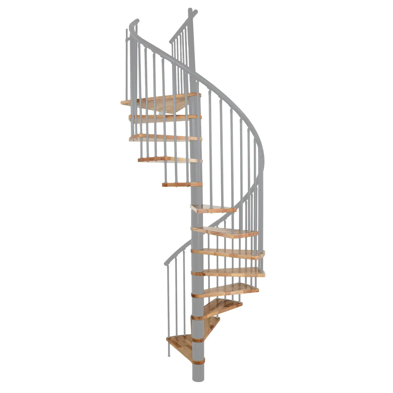 Minka STAIRS Kombinované točité schodiště Spiral Effect buk/šedá pr. 140 cm