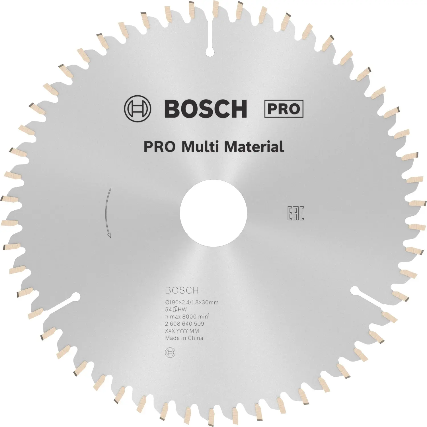 BOSCH Pilový kotouč Multi Material, 190x2,4/1,8 mm 2.608.640.509