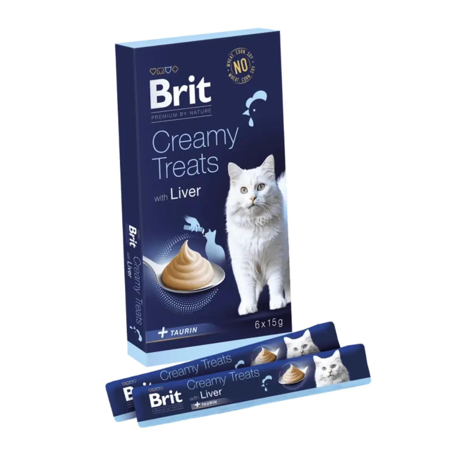 Brit Premium Cat by Nature Creamy Treats Liver 6x15g + Množstevní sleva