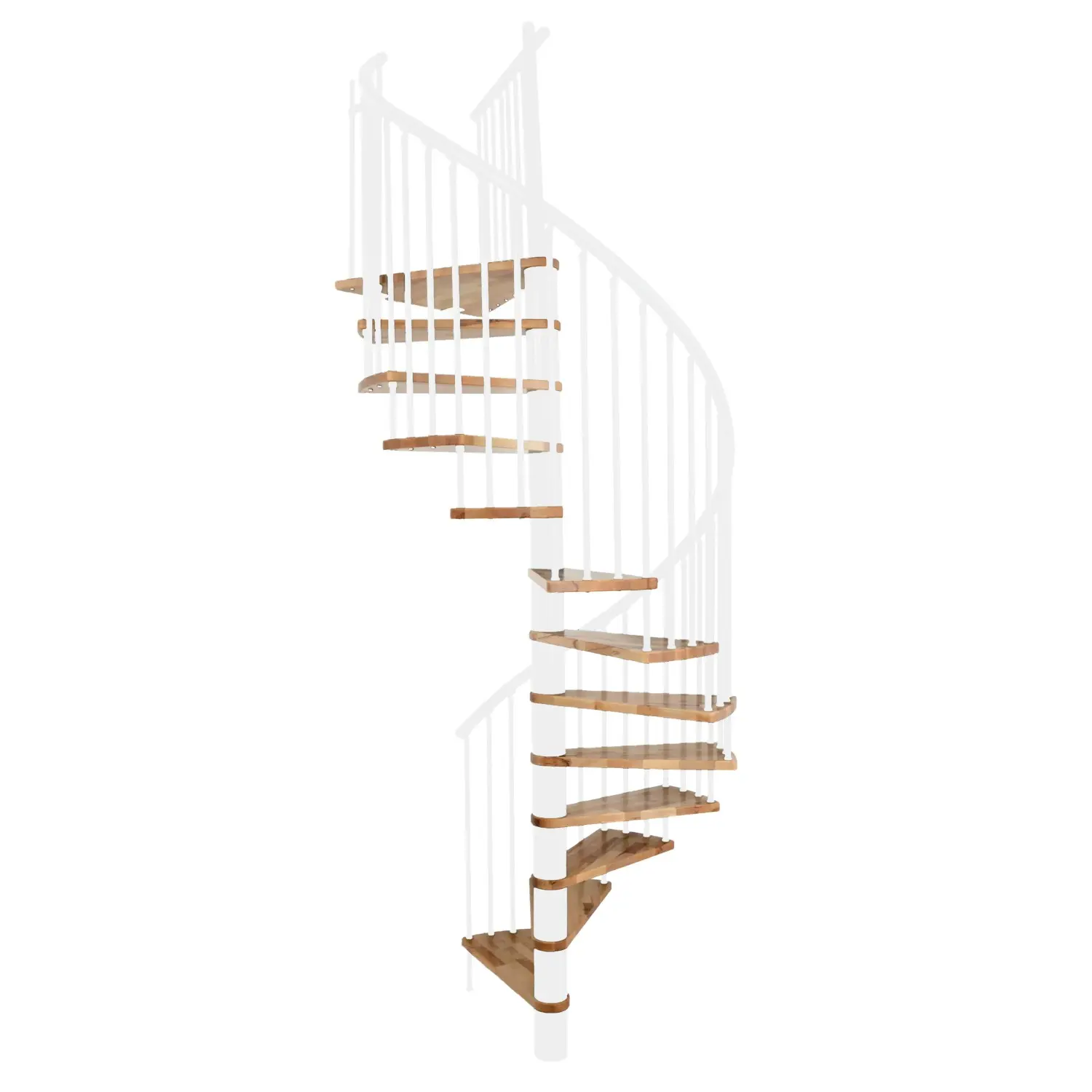 Minka STAIRS Kombinované točité schodiště Spiral Effect buk/bílá pr. 140 cm