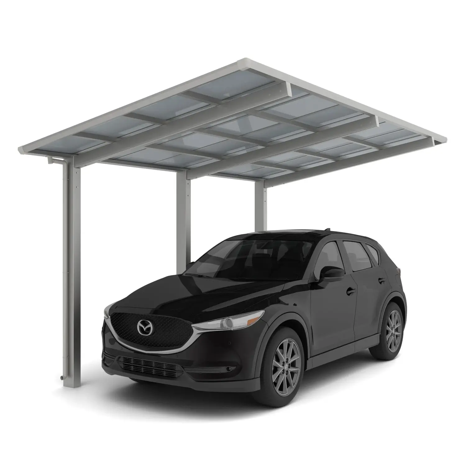 Ximax Alu přístřešek na auto Linea Typ 110 Typ 2756 vzhled oceli 273 x 556 cm