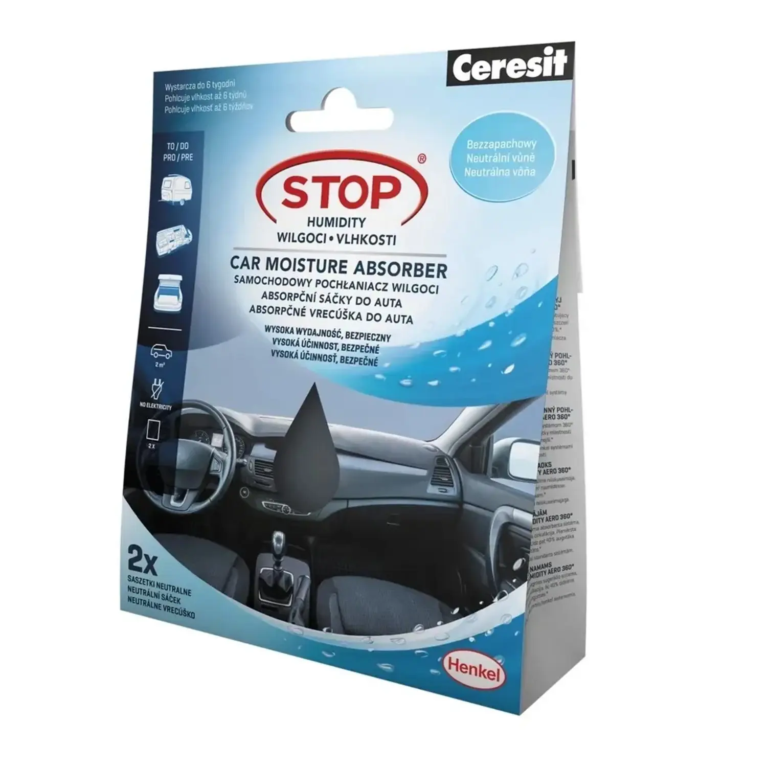 Ceresit - absorpční sáčky - do auta, 2 × 50 g