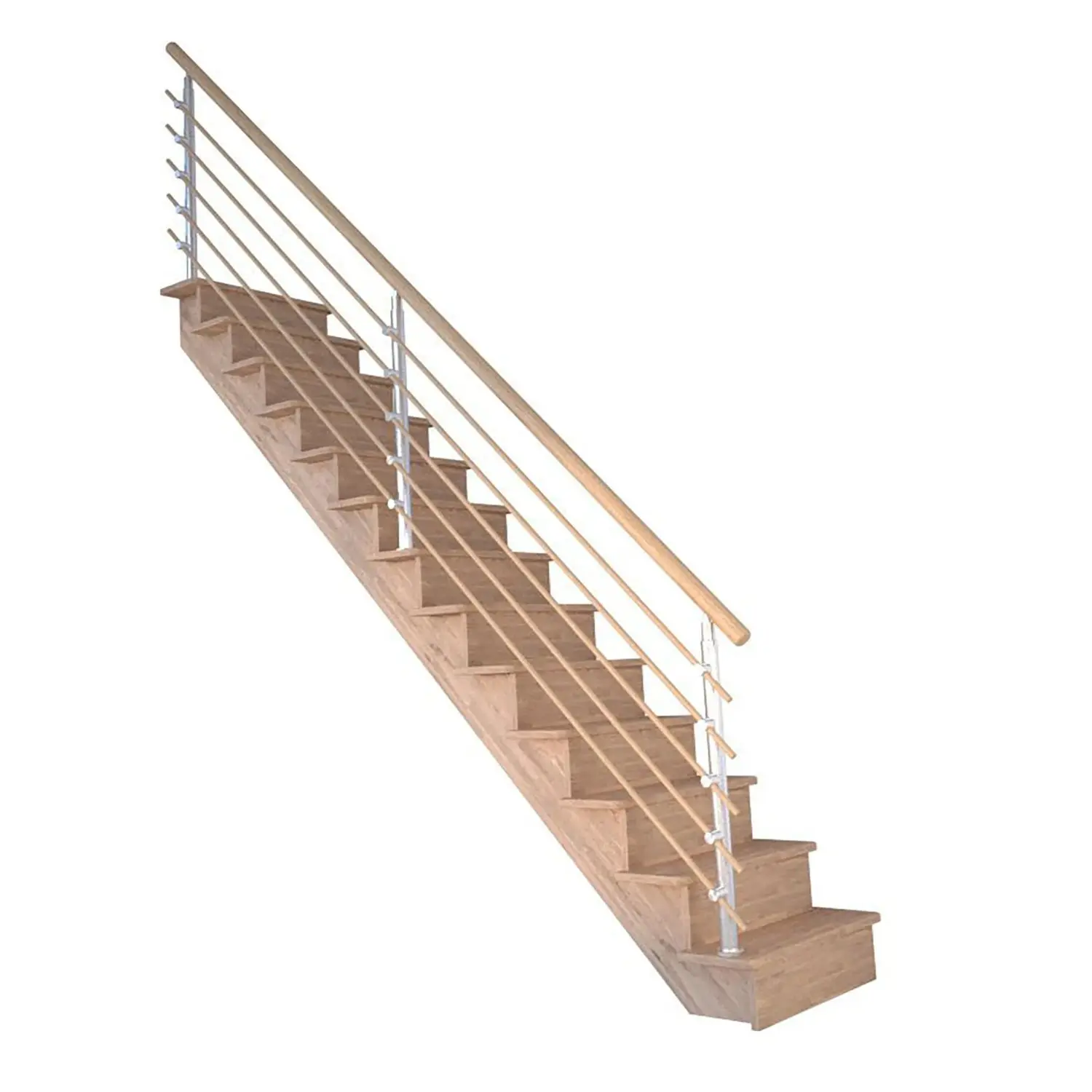 StarWood Schody Lindos dubové rovné 100cm uzavřené design. dřev. zábradlí