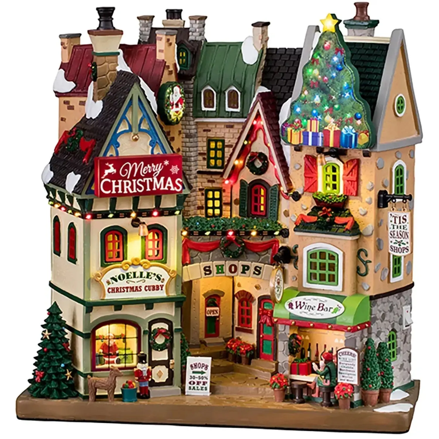 Lemax Vánoční dekorace Tis The Season Shops 28 x 25,8 x 10,2 cm