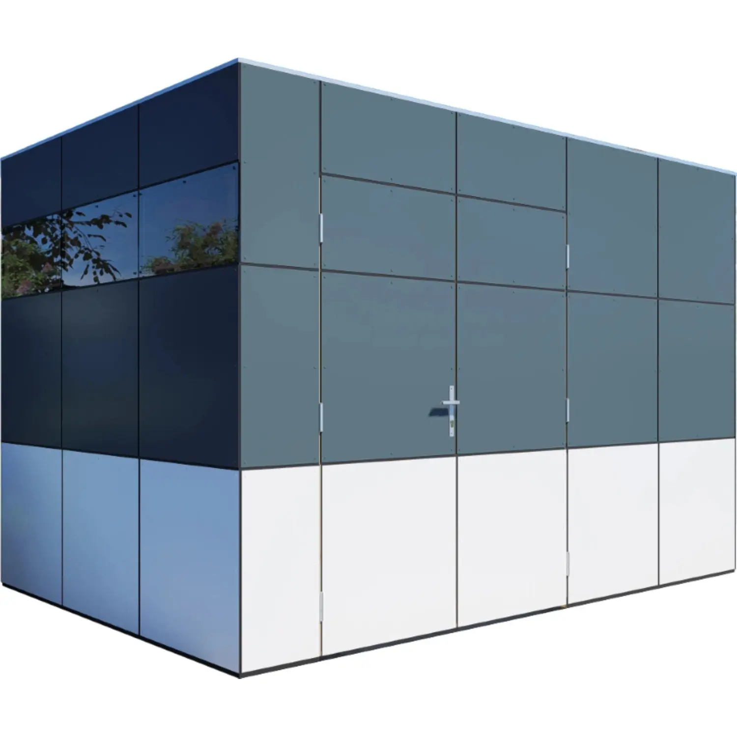 Bertilo Designový zahradní domek HPL 2, antracitová/bílá, 345 x 228 cm