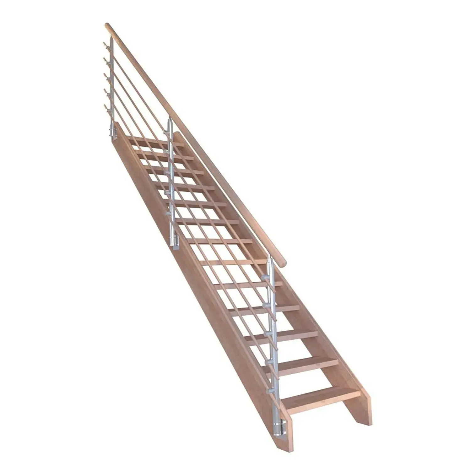 StarWood Schody Mykonos Pro bukové rovné 90cm otevřené design.dřev.zábradlí L/P