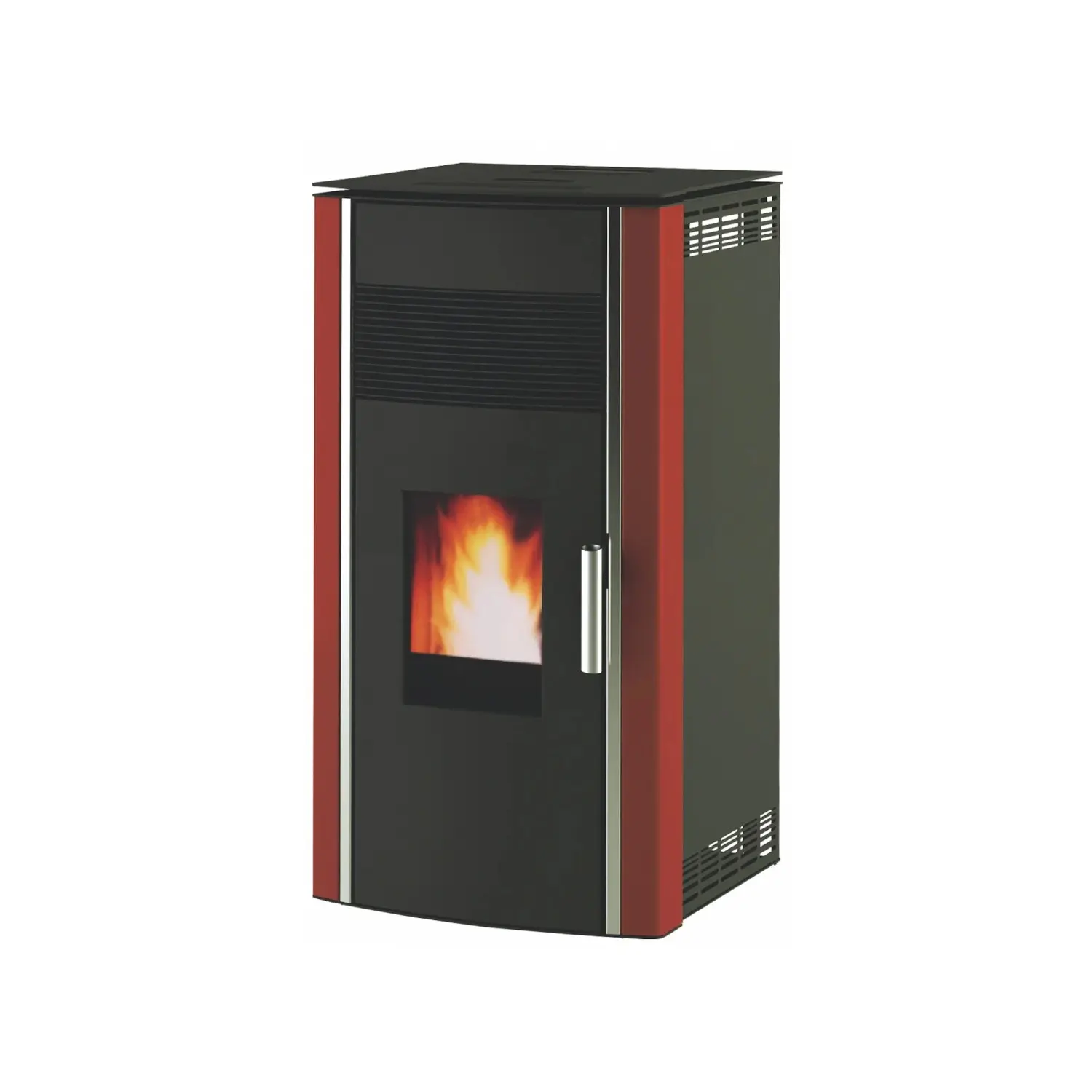 Alfa Plam Kamna na pelety Luca 12 kW, červená, 59 x 63 x 111 cm