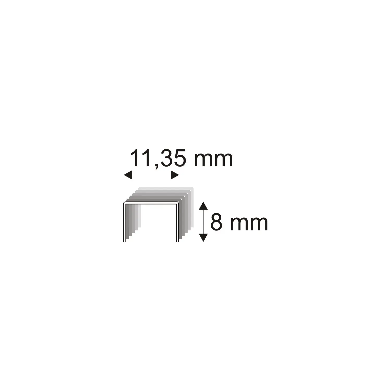 RON Spony čalounické 539/08 M, 11,35 x 8 mm, 5000 ks