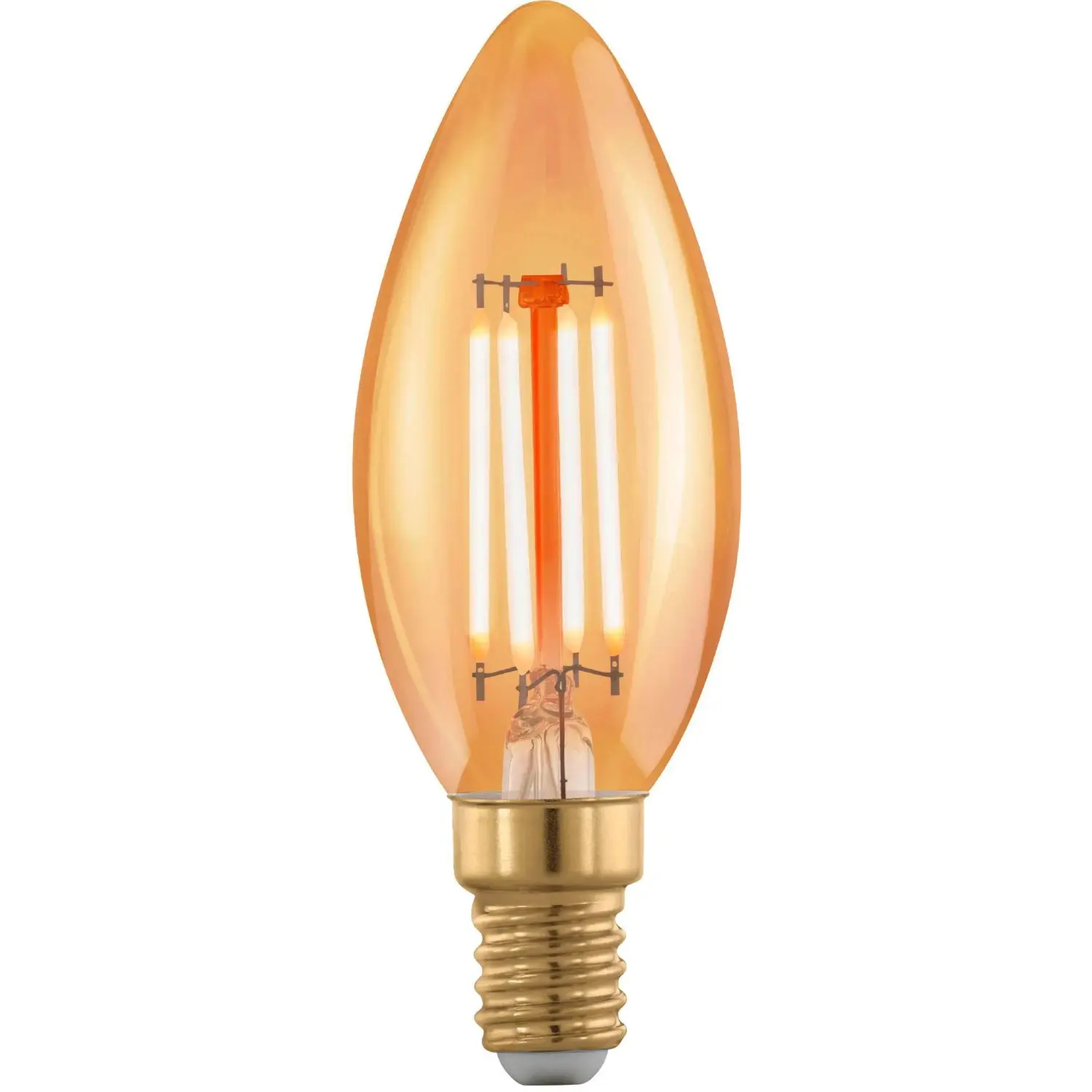EGLO LED žárovka E14 C35, 4 W, 300 lm, 1700 K, jantarová