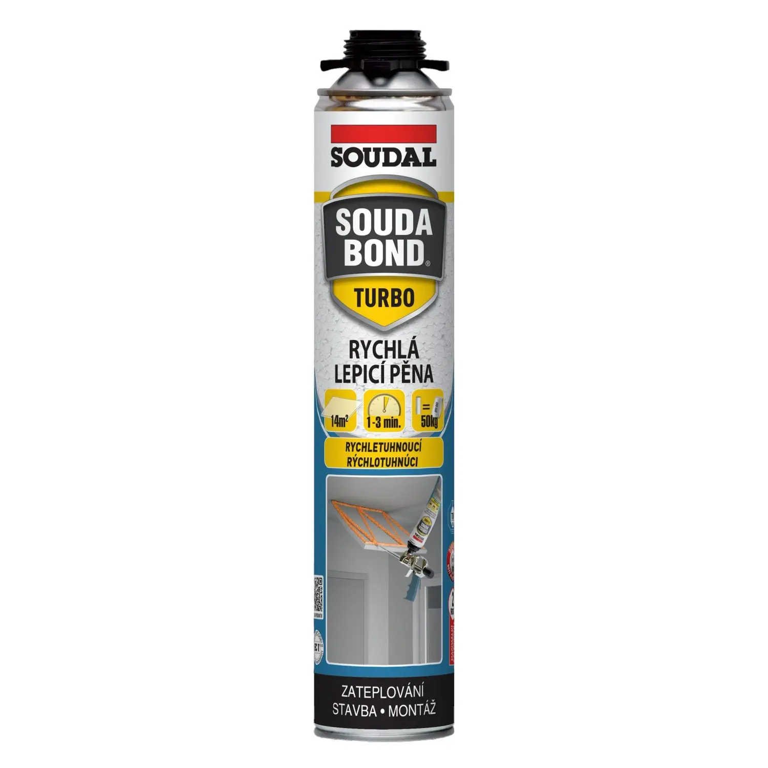 Pěna lepicí Soudal SOUDABOND EASY Turbo pistolová 750 ml