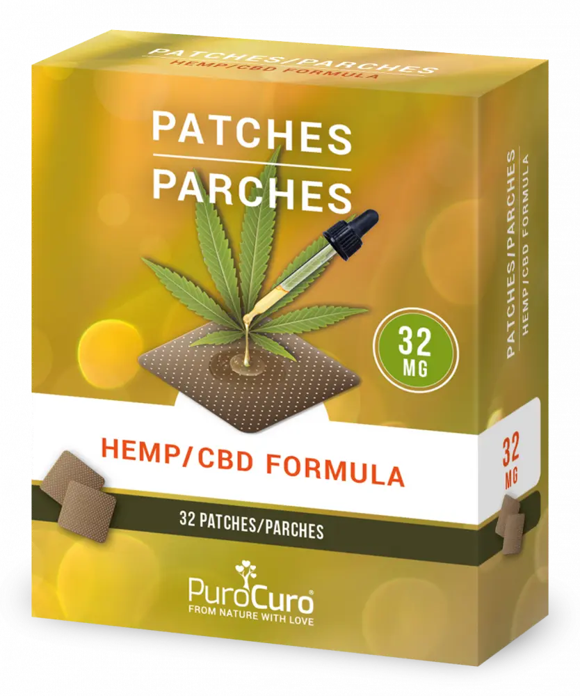 PuroCuro Konopné CBD náplasti, 1024 mg, 32ks x 32 mg