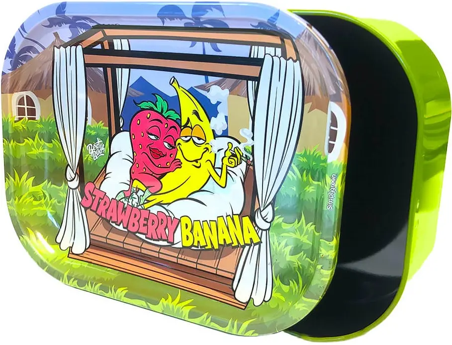 Best Buds Tenký rolovací tácek s úložným prostorem, Strawberry Banana