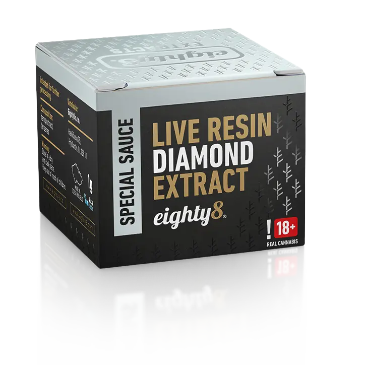 Eighty8 CBD Živá Pryskyřice Diamond Extract, 92 % CBD, 1 g