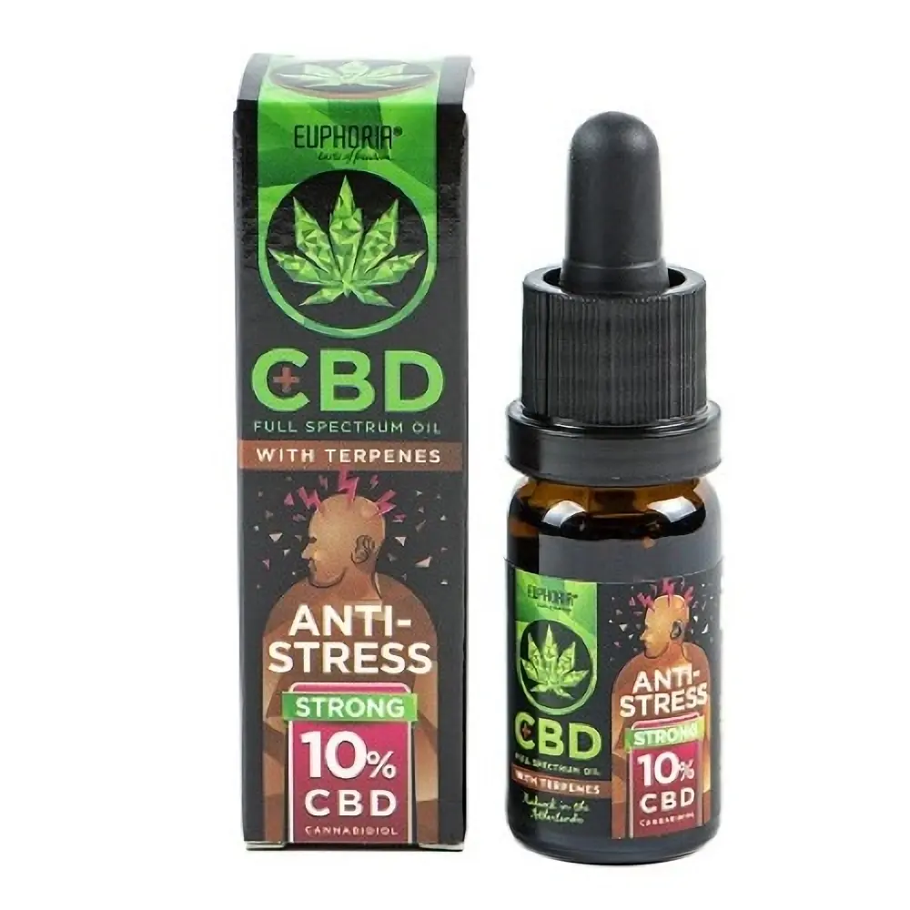 Euphoria CBD olej 10% s terpeny, 10ml, 1000 mg - Anti-Stress