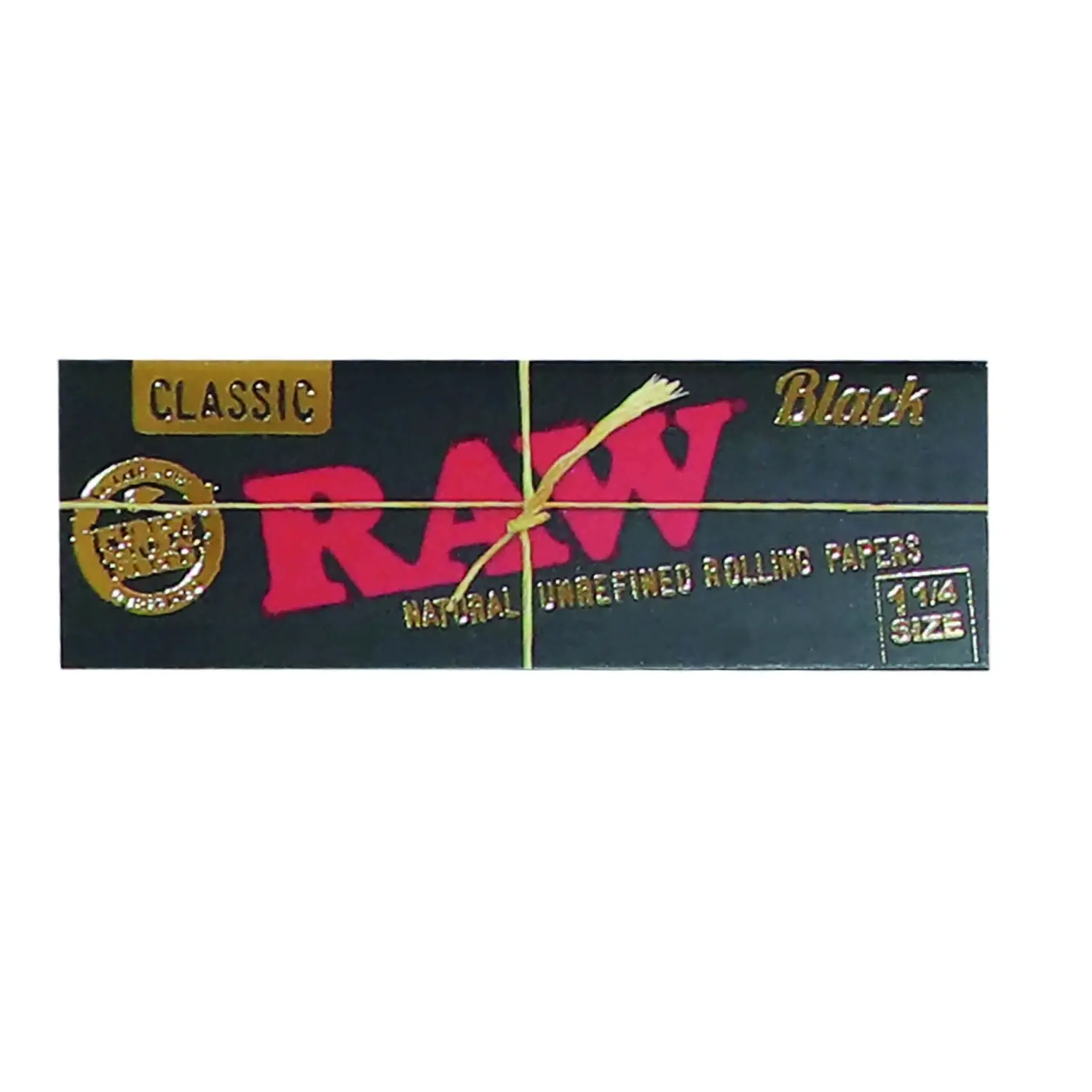 RAW Black Classic 1¼ balící papírky - přírodní nerafinované cigaretové papírky, 50 listů