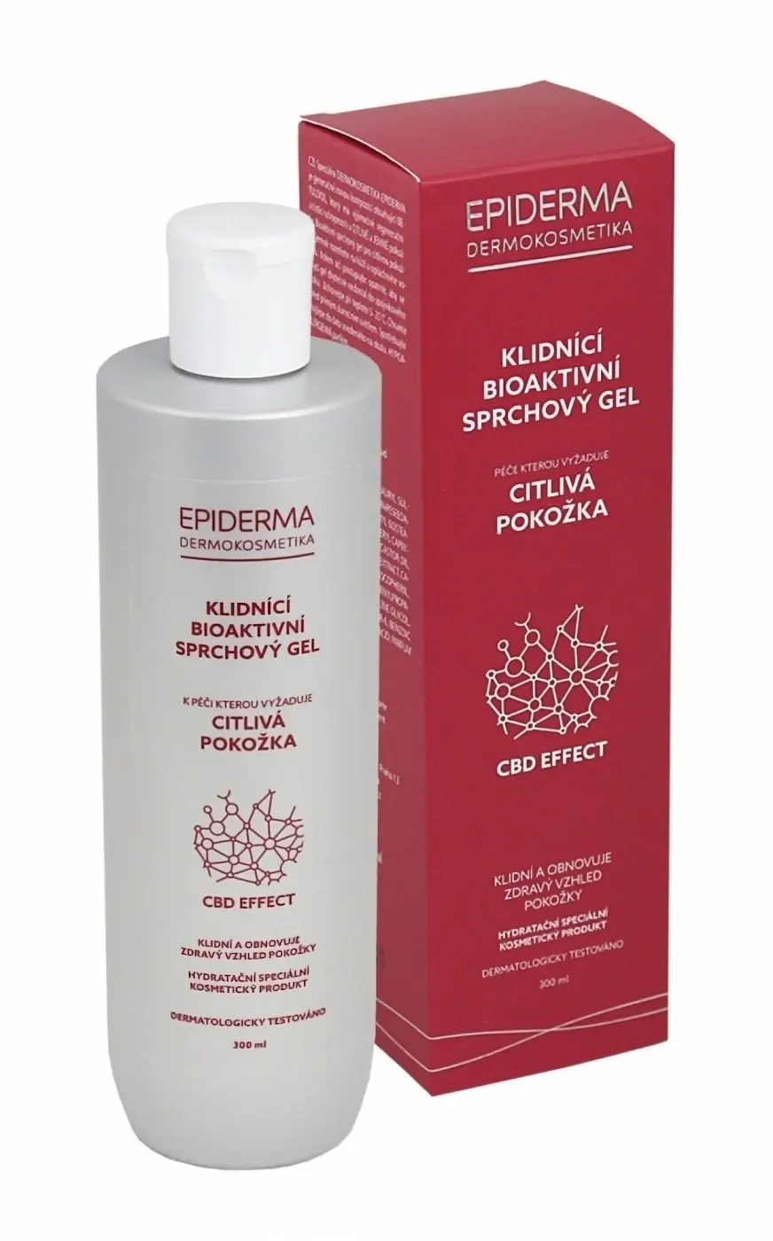 Epiderma klidnící bioaktivní CBD sprchový gel, 300 ml