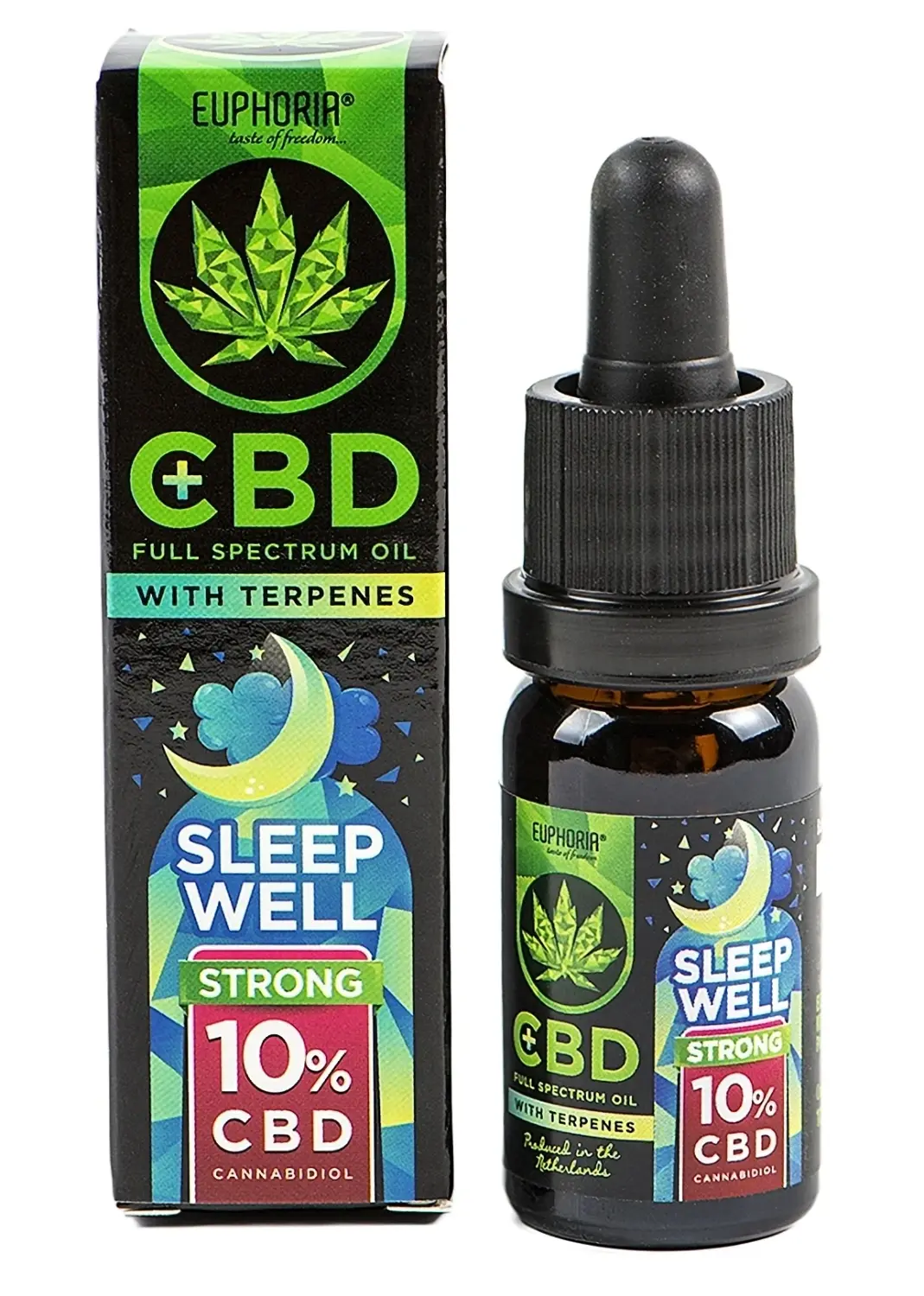 Euphoria CBD olej 10% s terpeny, 10 ml, 1000 mg - Sleep Well