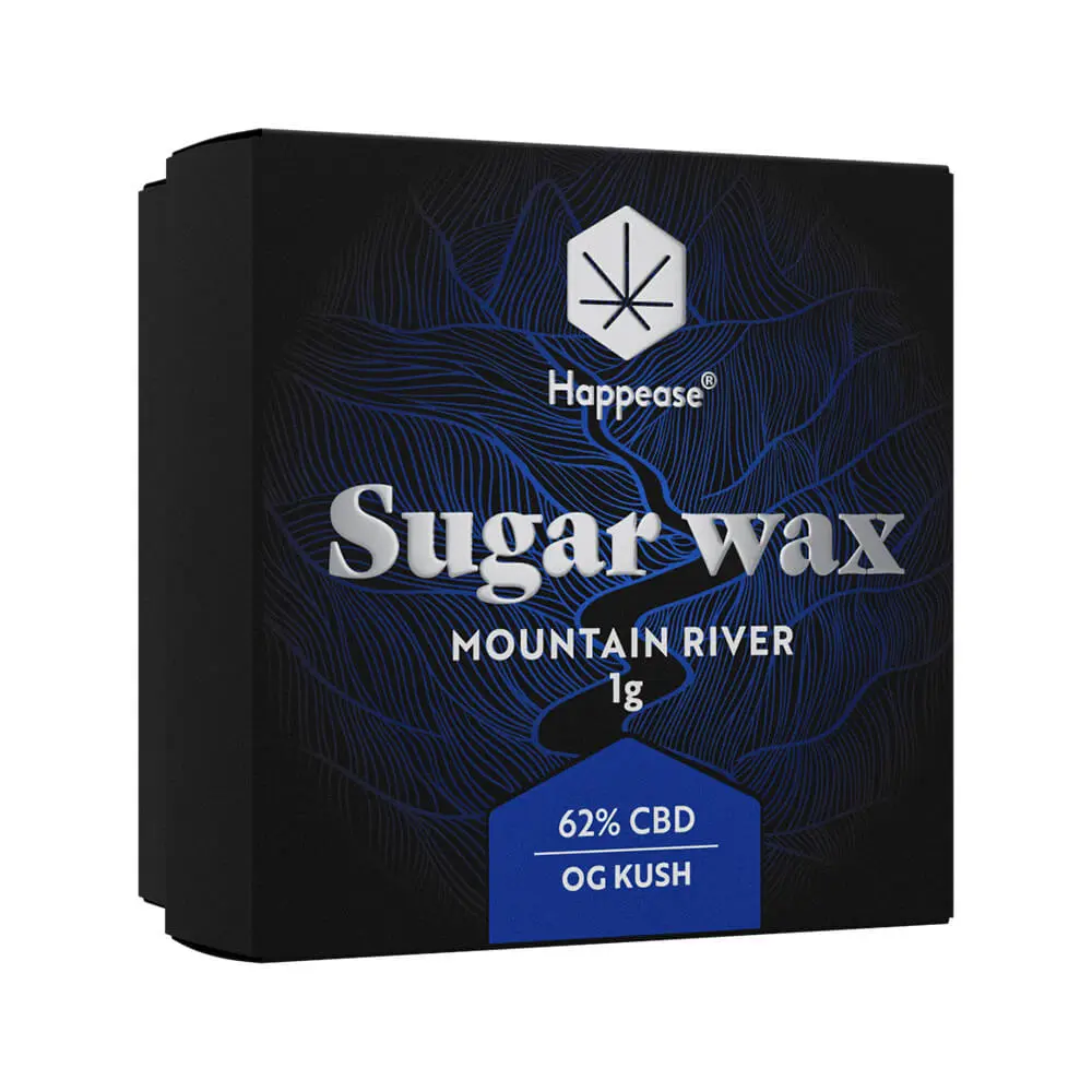 Happease - Extrakt Mountain River Sugar Vosk, 62% CBD, 1 g