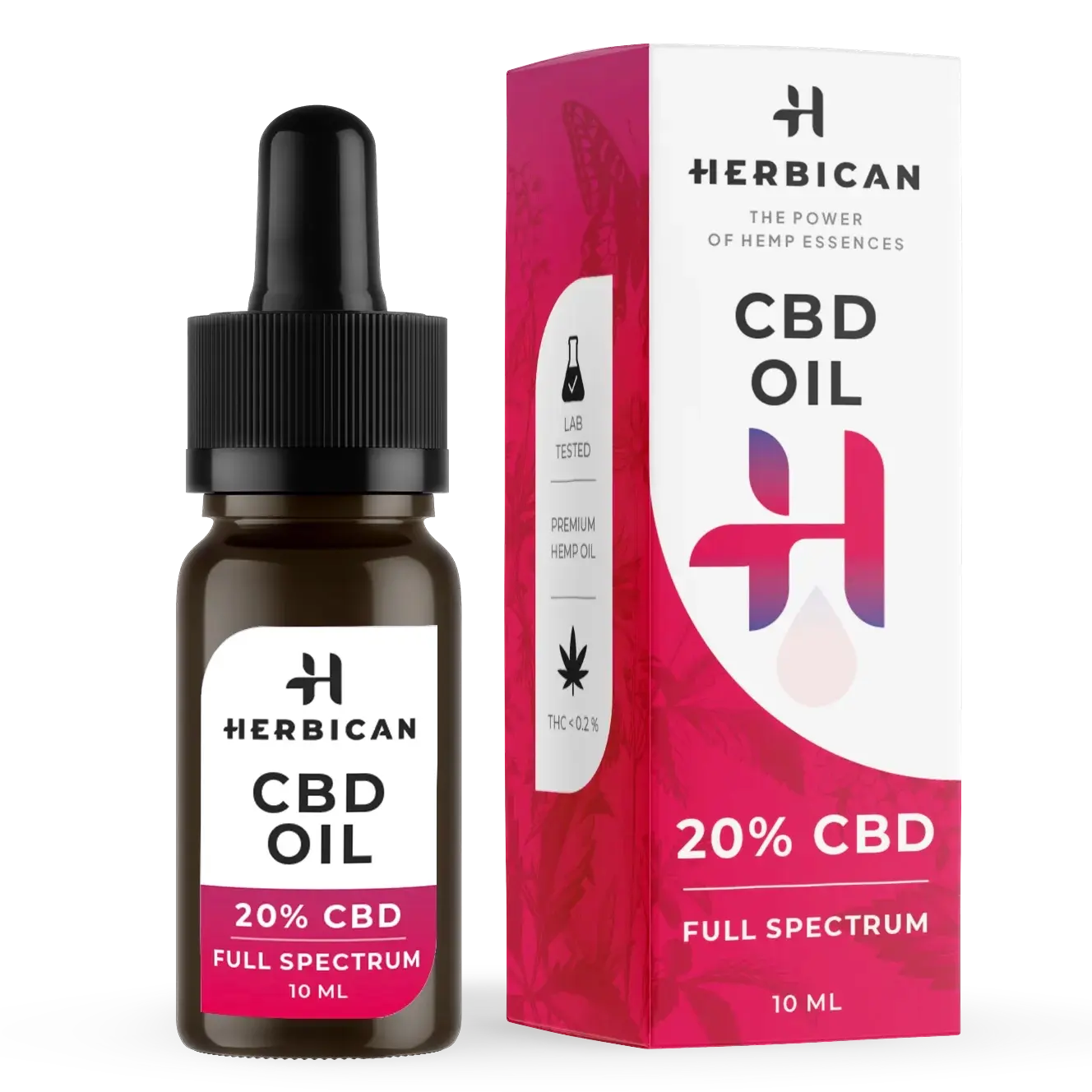 Herbican plnospektrální CBD olej, 20 %, 10 ml