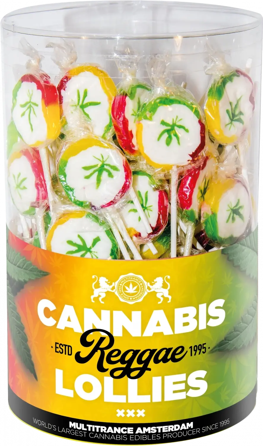 Cannabis Reggae konopná Lízátka - Display box ( 100 lízátek ), 1300 g