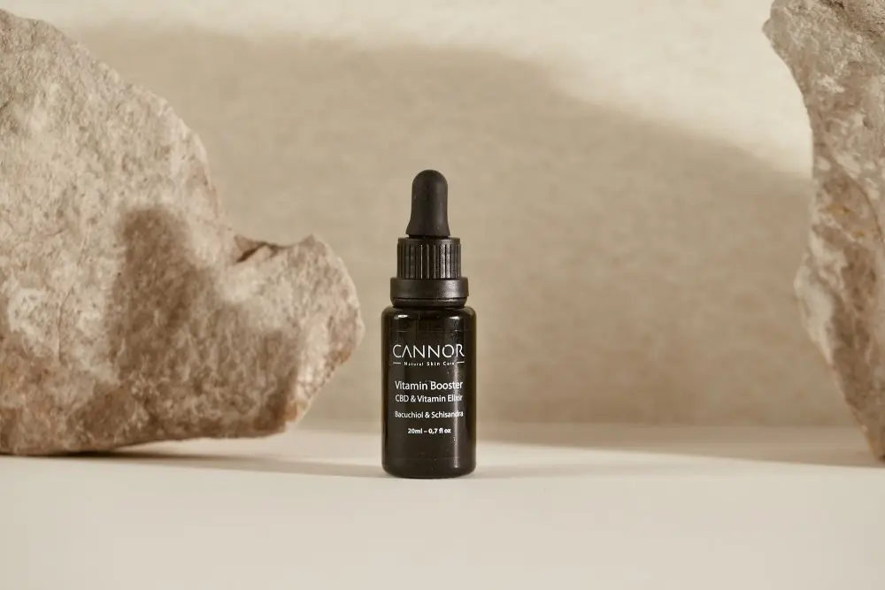 Cannor Vitamínový elixír – suchý pleťový olej Bakuchiol & CBD, 20 ml