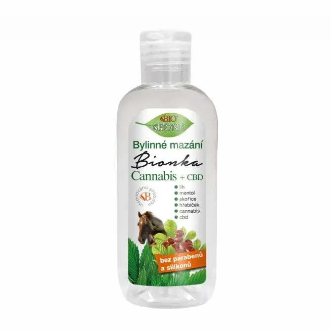 Bione Bio Bionka bylinné mazání Cannabis a CBD, 100 ml