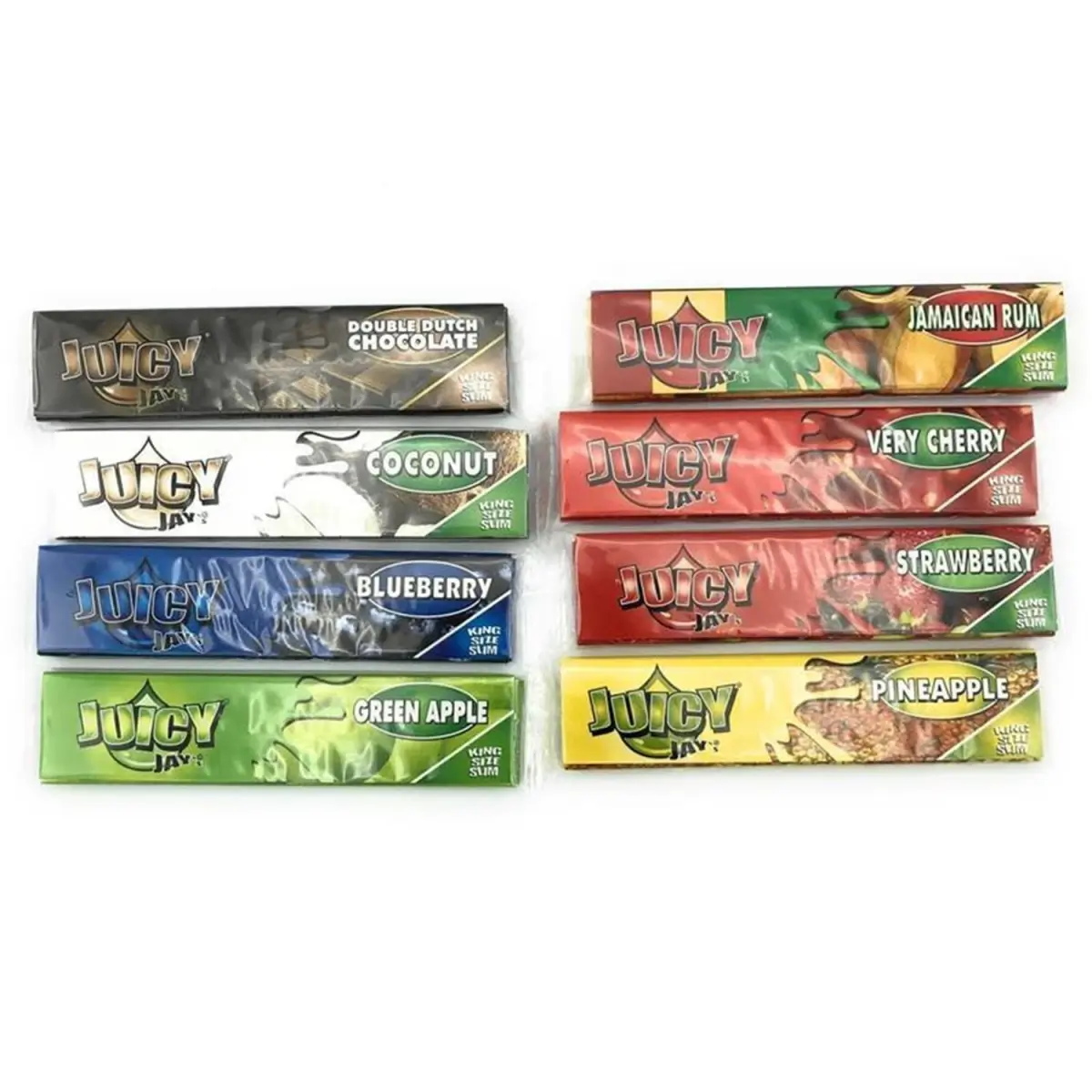 Juicy Jay´s Kingsize ochucené balící papírky Mix-N-Roll, 8 příchutí - 32 papírků