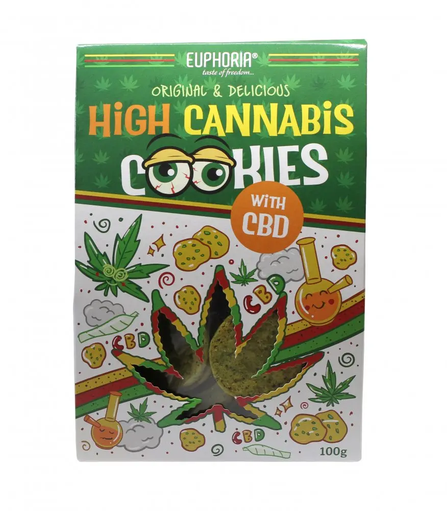 Euphoria cereální konopné sušenky s Cannabis Sativa L, 100 g