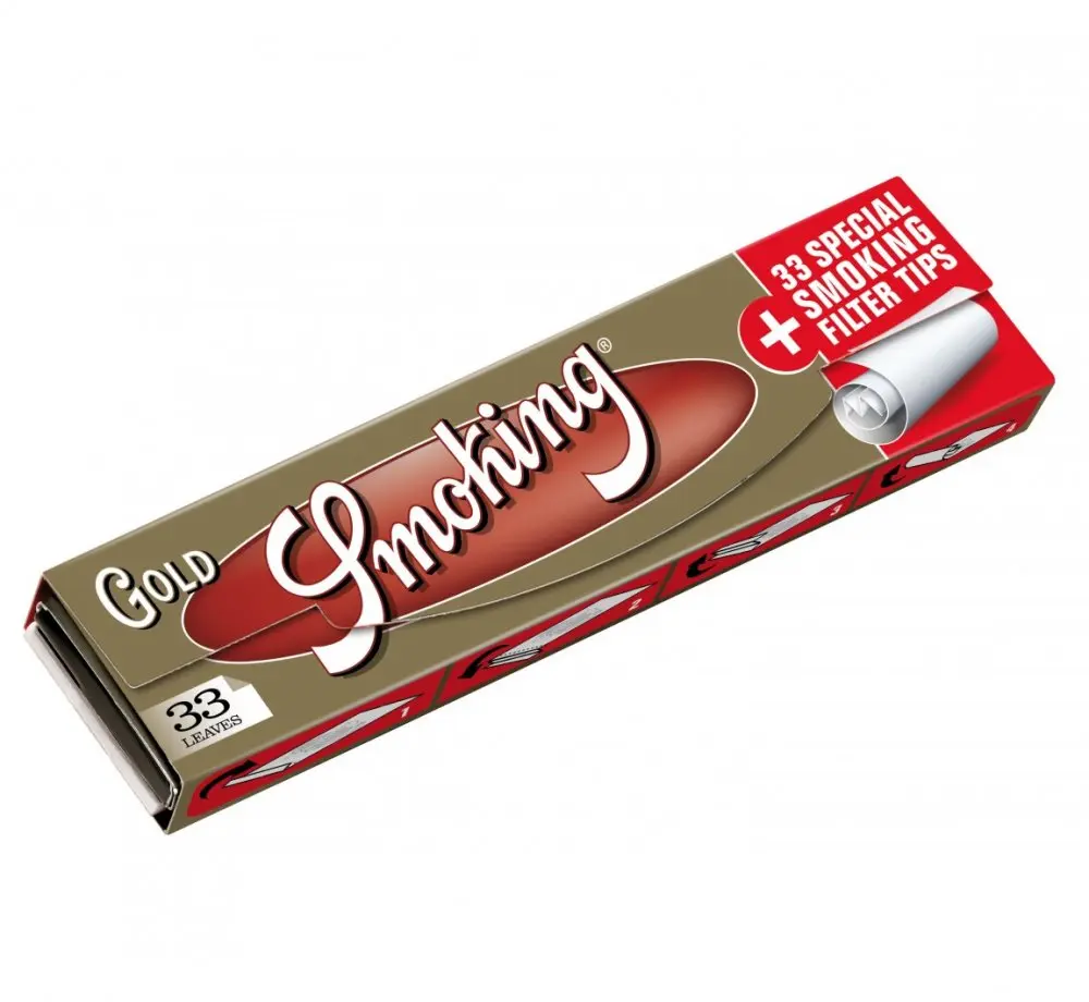 Smoking Papírky King Size - Gold Slim s filtry