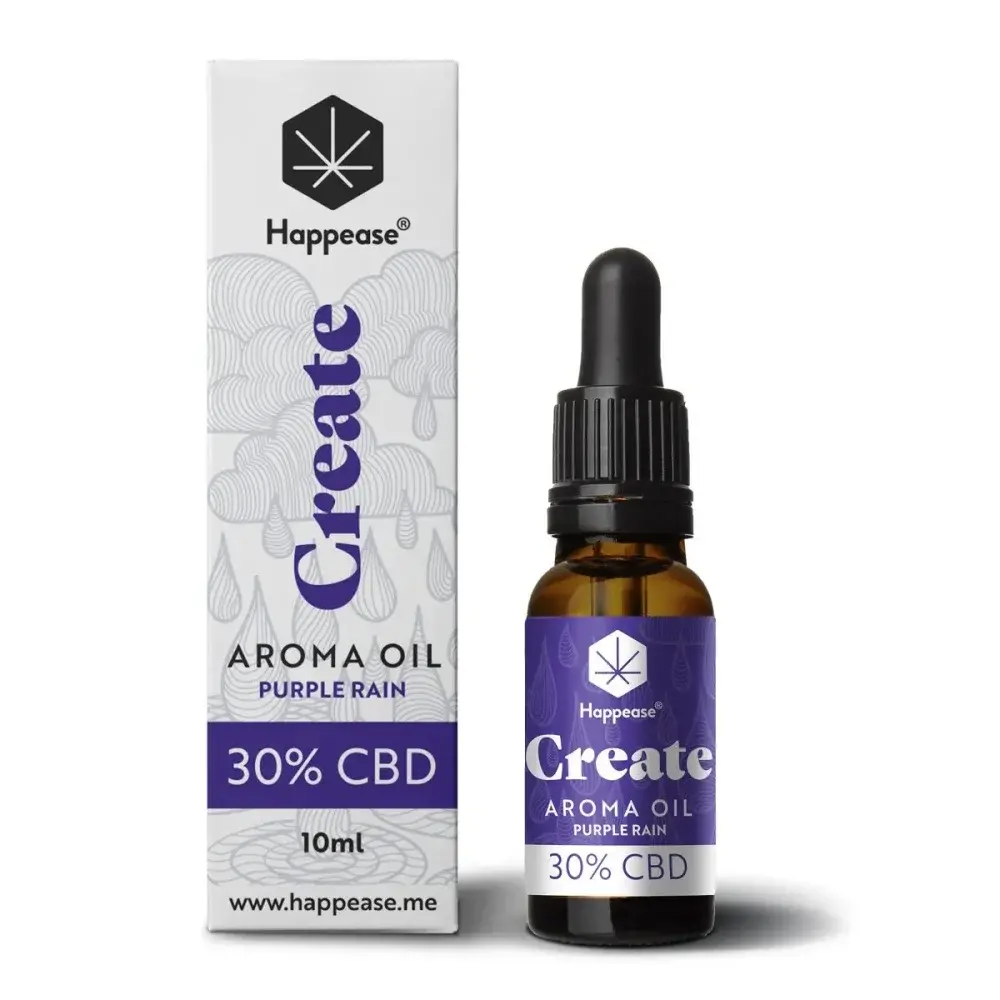 Happease Create CBD Oil Purple Rain, 30 % CBD, 3000 mg, 10 ml