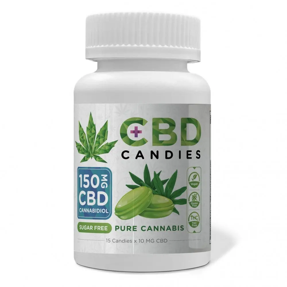 Euphoria CBD Bonbóny Cannabis 150 mg CBD, 15 ks x 10 mg, 100 g