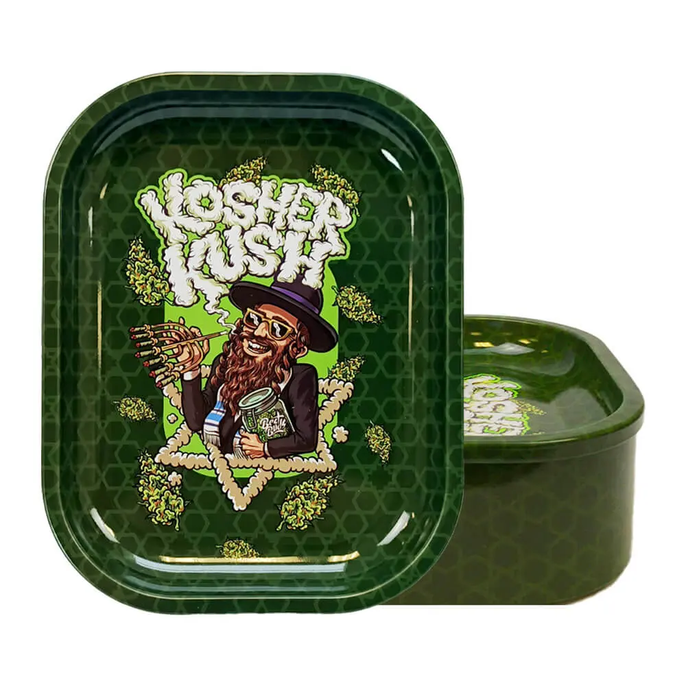 Best Buds Thin Box Balící Tácek s úložným prostorem Kosher Kush 18 x 14 cm