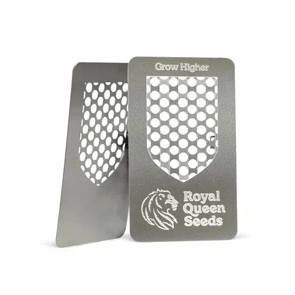Royal Queen Seeds Kartová Drtička s logem RQS, 2 části, 15 x 12 x 2 cm