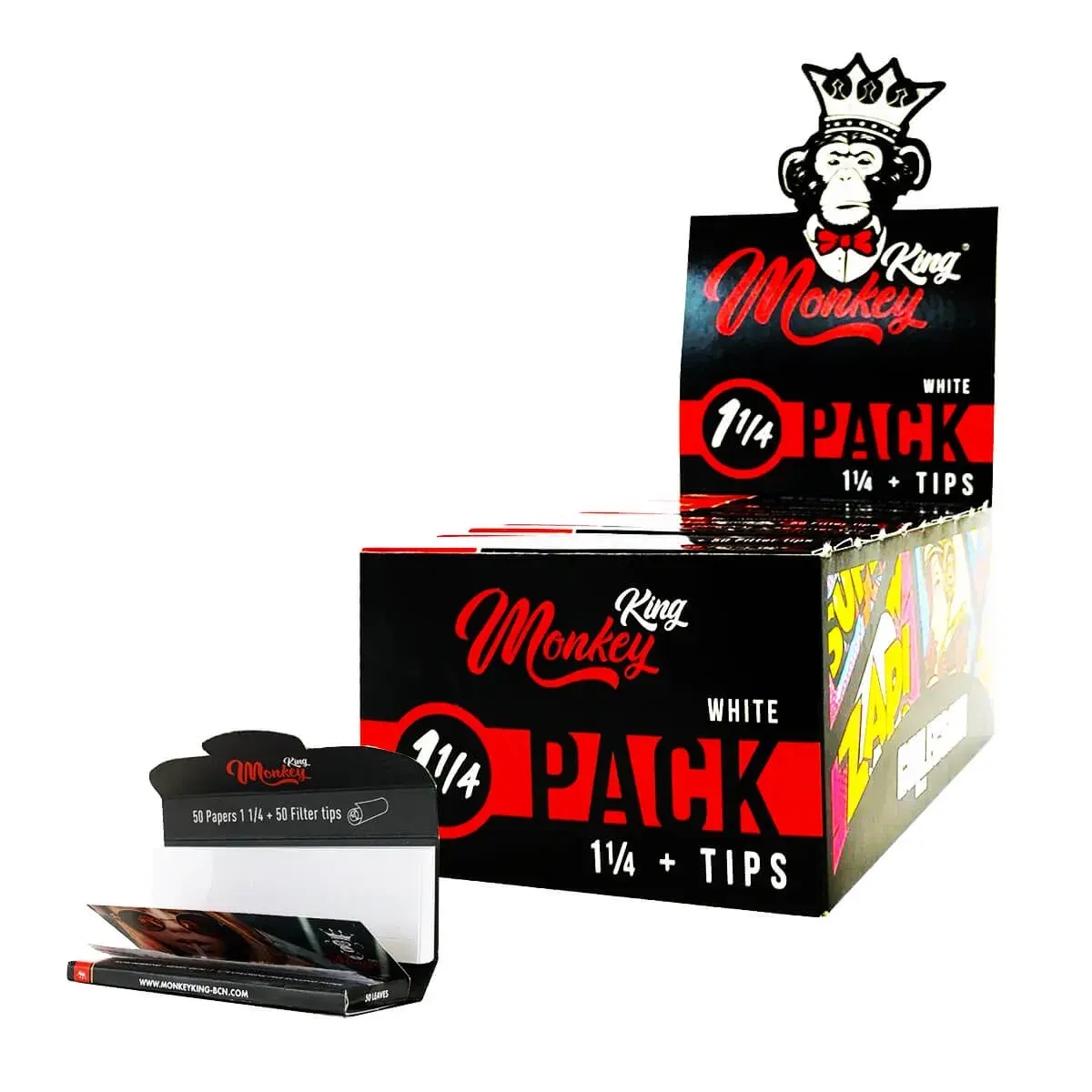 Monkey King 1¼ Malé bílé papírky + filtry