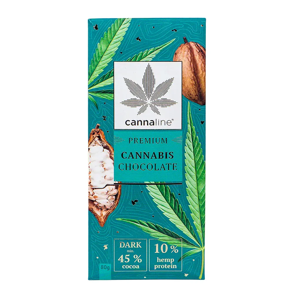 CANNALINE Konopná čokoláda hořká, 80 g