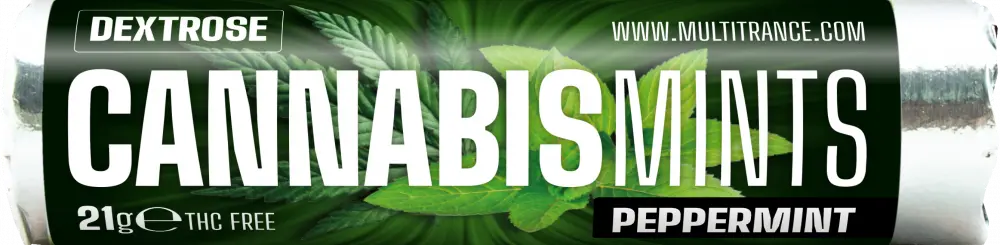 Cannabis Dextrose Mint Roll Mátové Rolky - 21 g