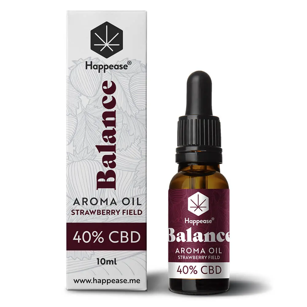Happease Balance CBD Olej Strawberry Field, 40 % CBD, 4000 mg, 10 ml