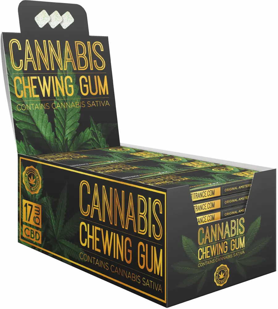 Cannabis Konopné žvýkačky ( 17 mg CBD ), 24 balení v boxu, 408 g