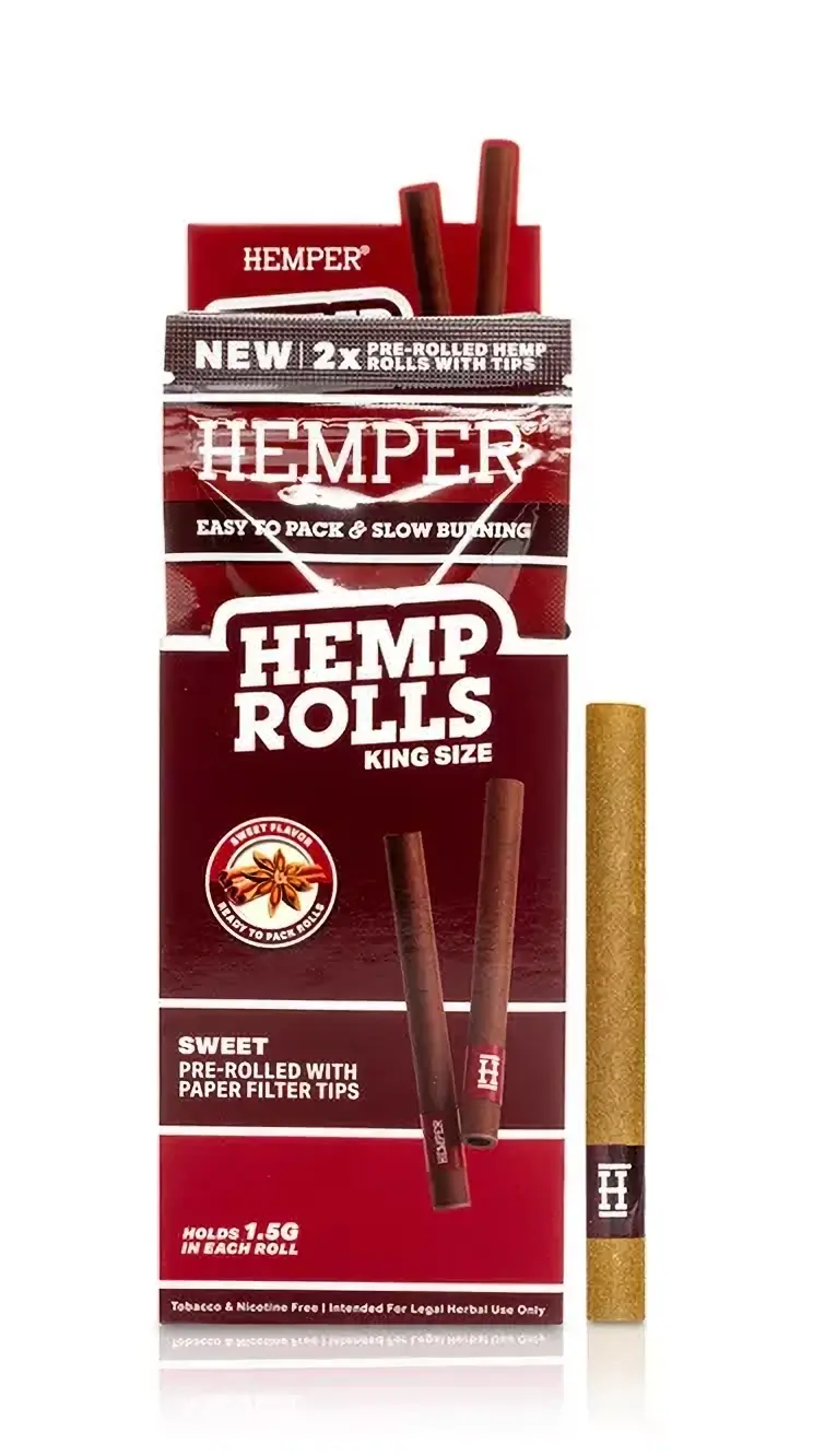 HEMPER Konopné rolky King Size s papírovým filtrem, 2pk – Sladké