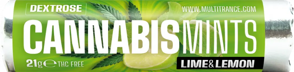 Cannabis Dextrose Lime Roll Citronové Rolky, 21 g